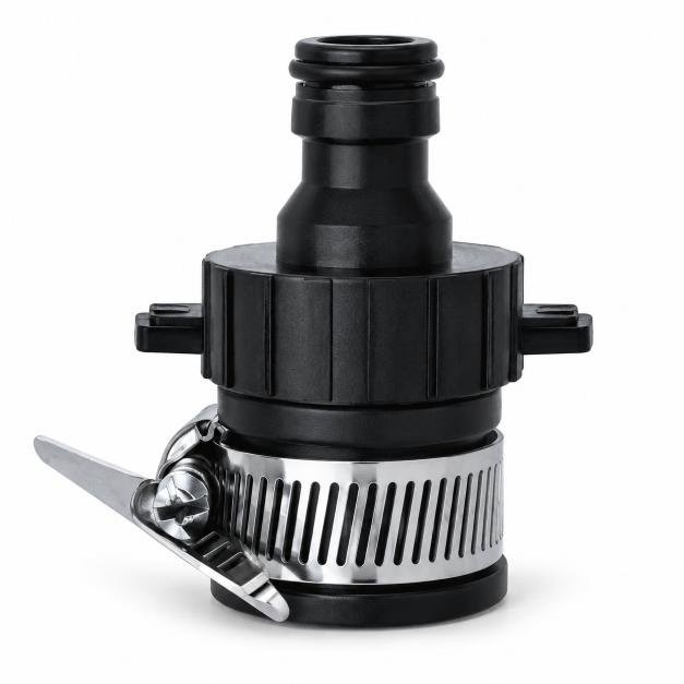 Water fed pole quick hose connector